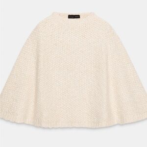 Zara chunky knit cape jumper sweatshirt